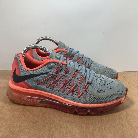 Nike Womens Air Max 2016 Running Shoes Size 8 Gray Lava Red Pink 698903-009 - Picture 1 of 10